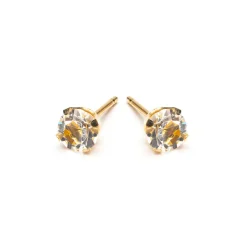 Simply Whispers April Birthstone 5mm Earrings Fashion