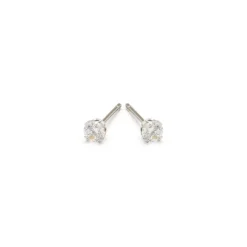 Simply Whispers April Birthstone Stainless Steel Stud Earrings New