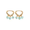 Simply Whispers Aqua Shaker Ball Huggie Hoops Best