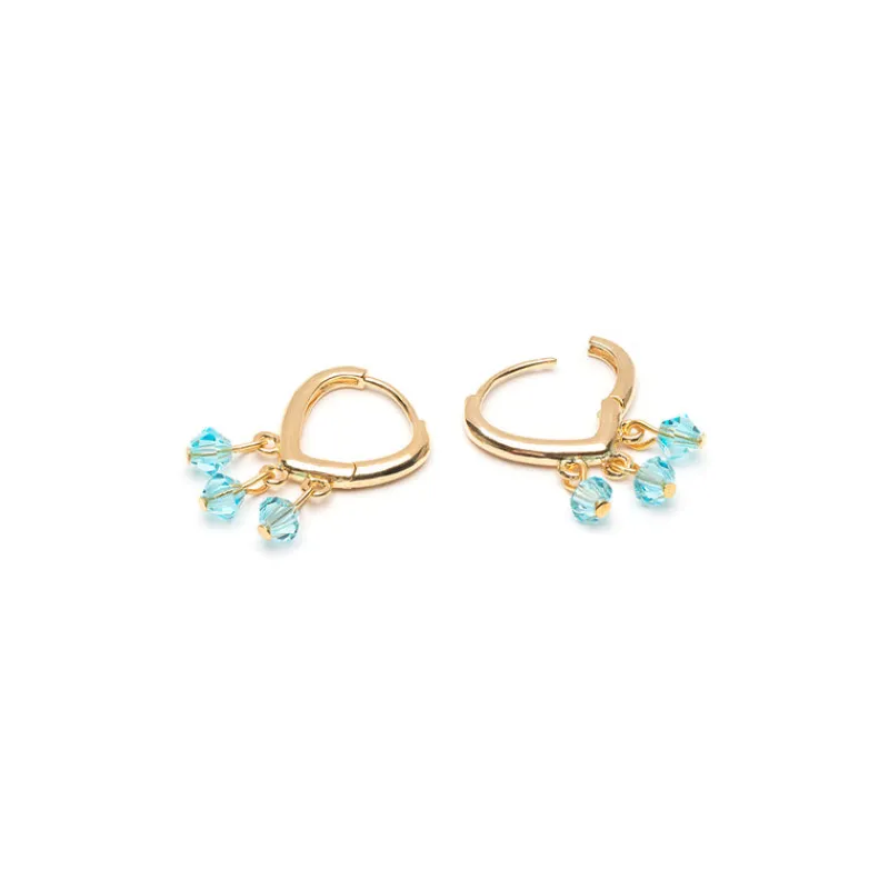 Simply Whispers Aqua Shaker Ball Huggie Hoops Best