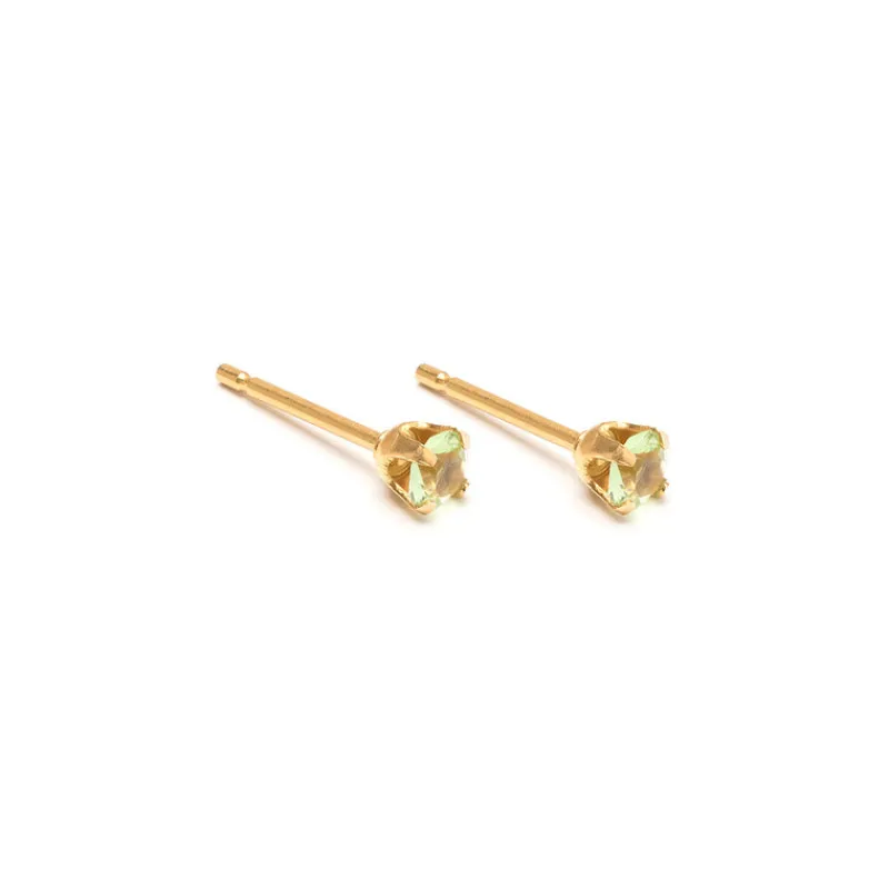 Simply Whispers August Birthstone 14k Gold Plated Stud Earrings Sale