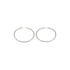 Simply Whispers Big Endless Hoop Earrings Silver Plated Fashion