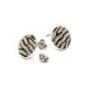 Simply Whispers Black & White Pave Earrings New