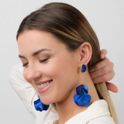 Simply Whispers Blu Bellflower Dangle Earrings New