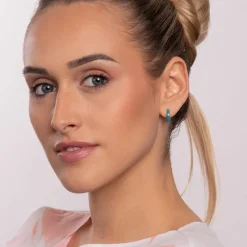 Simply Whispers Blue Enamel Huggie Hoops Sale