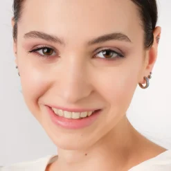 Simply Whispers Blue Zirconia Titanium Posted Hoop Earrings Best
