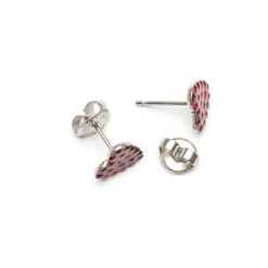 Simply Whispers Cherry Pave Heart Stud Earrings Outlet