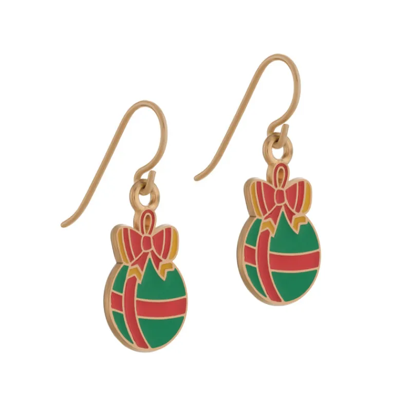 Simply Whispers Christmas Ball Niobium French Hook Earrings Best