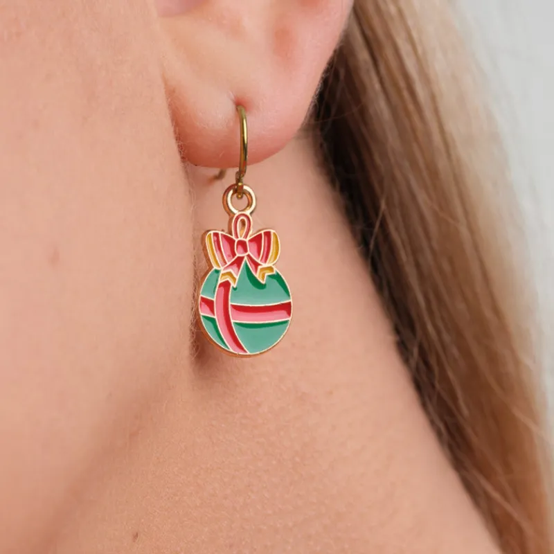 Simply Whispers Christmas Ball Niobium French Hook Earrings Best