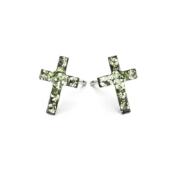Simply Whispers Cross August Birthstone Earrings Sale