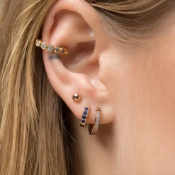Simply Whispers Crystal Bezel Ear Cuff Hot
