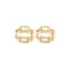 Simply Whispers Crystal Chain Huggie Hoops Fashion