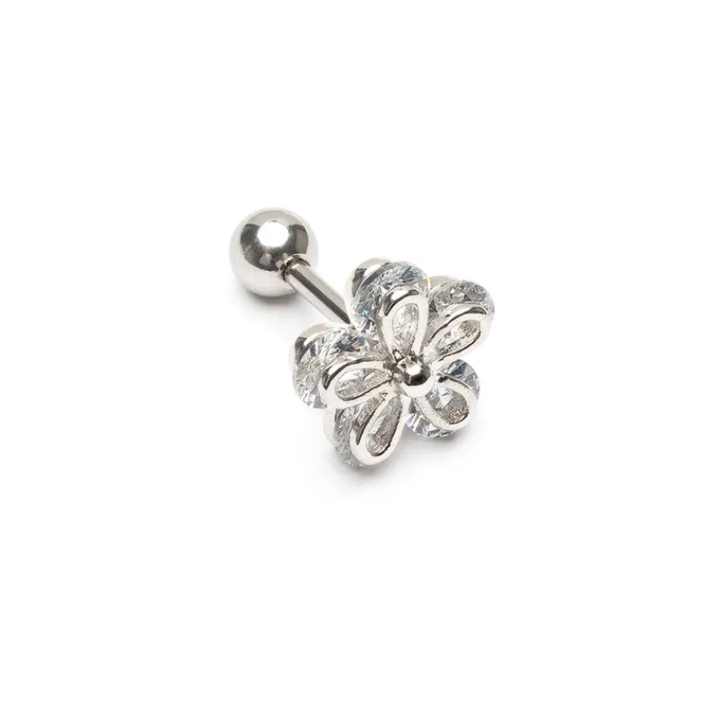 Simply Whispers Crystal Flower Helix Single Earring Best