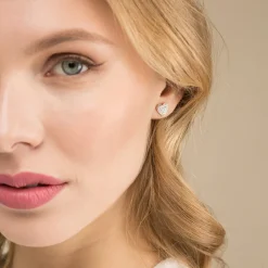Simply Whispers Crystal Pave Heart Earrings Gold Plated Best