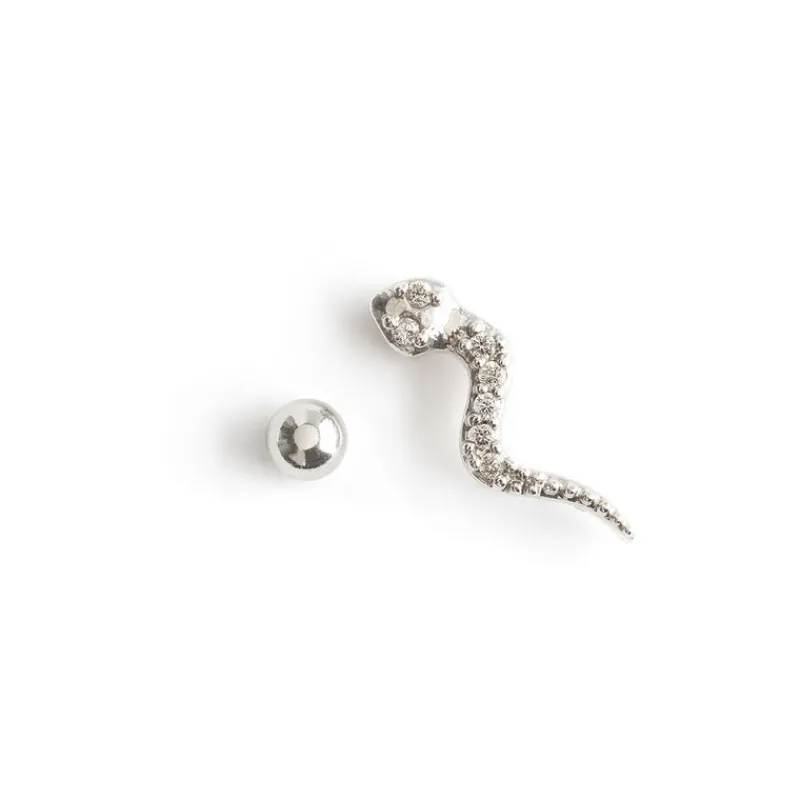 Simply Whispers Crystal Snake Helix Single Earring Sale