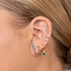 Simply Whispers Crystal Snake Helix Single Earring Sale