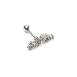 Simply Whispers Curve Crystal Stars Helix Single Earring Best