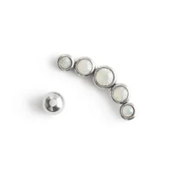 Simply Whispers Curve Opal Helix Single Earring Fashion