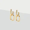 Simply Whispers Double Paperclip Hoop Earrings Discount