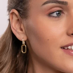 Simply Whispers Double Paperclip Hoop Earrings Discount