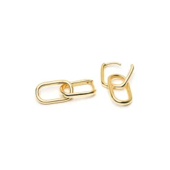 Simply Whispers Double Paperclip Hoop Earrings Discount