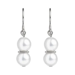 Simply Whispers Double Pearl Titanium French Hook Earrings Sale