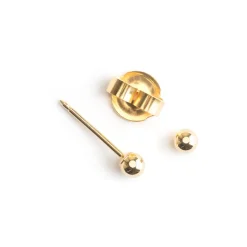 Simply Whispers Ear Piercing 3 mm Ball 14K Yellow Gold Self Piercer Fashion