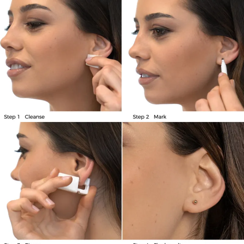 Simply Whispers Ear Piercing 4 mm Ball 14K Yellow Gold Self Piercer Hot