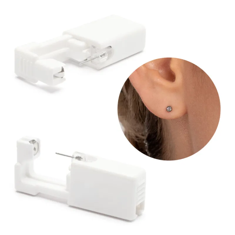 Simply Whispers Ear Piercing 2 mm Bezel Crystal Stainless Steel Self Piercer Fashion