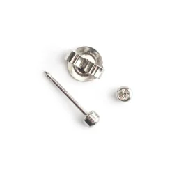 Simply Whispers Ear Piercing 2 mm Bezel Crystal Stainless Steel Self Piercer Fashion