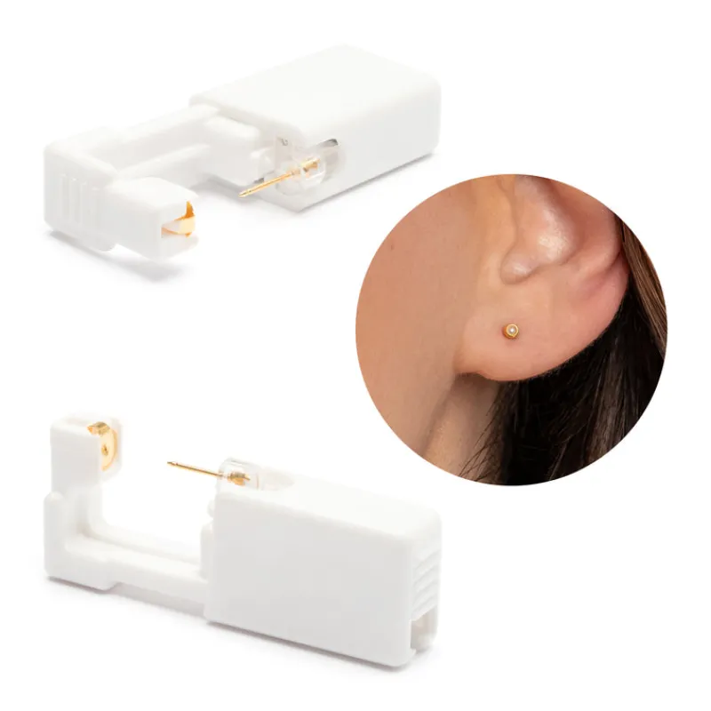 Simply Whispers Ear Piercing 2 mm Bezel Pearl Baby Post Gold Plated Self Piercer Clearance