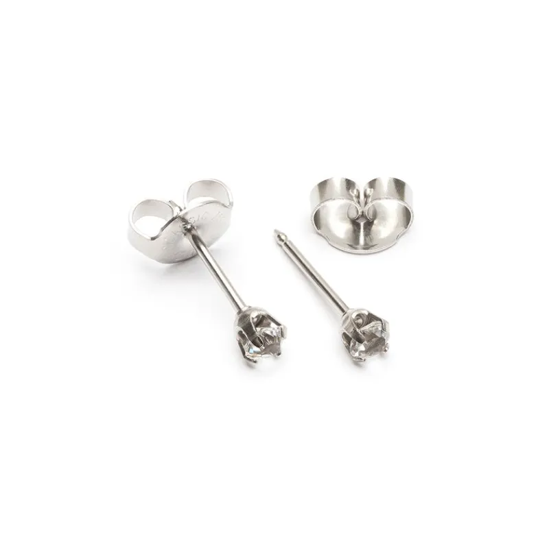 Simply Whispers Ear Piercing 3 mm Crystal Stainless Steel Self Piercer Online