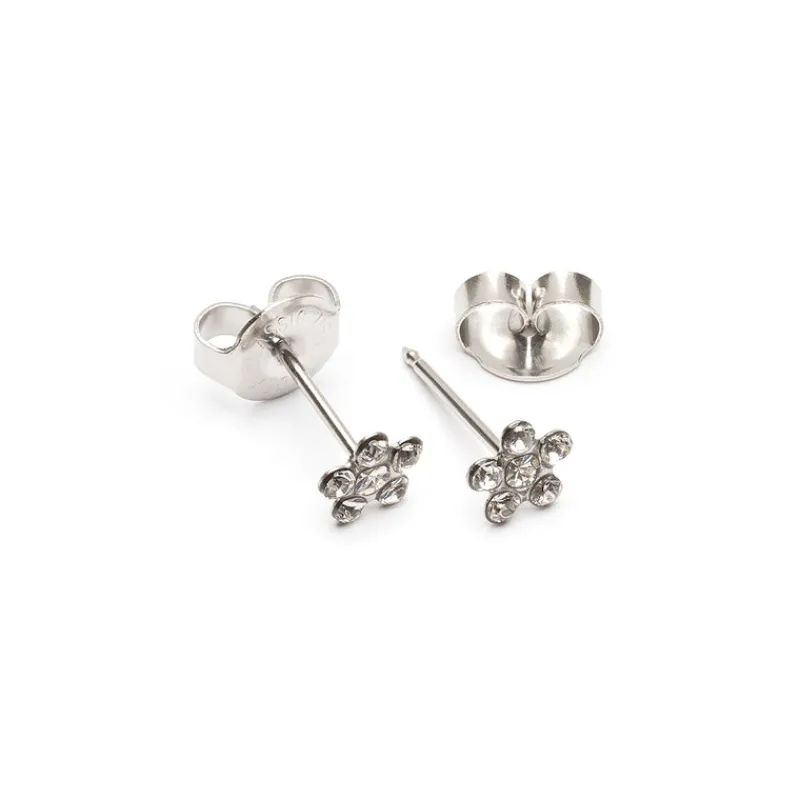 Simply Whispers Ear Piercing Daisy Crystal Stainless Steel Self Piercer Discount
