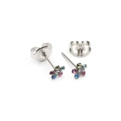 Simply Whispers Ear Piercing Rainbow Daisy Stainless Steel Self Piercer Fashion