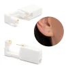 Simply Whispers Ear Piercing Rose Daisy Crystal Baby Post Gold Plated Self Piercer Best