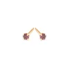 Simply Whispers February Birthstone 14k Gold Plated Stud Earrings Fashion