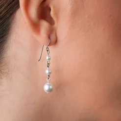 Simply Whispers Freshwater Pearl Niobium French Hook Earrings Hot
