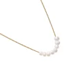 Simply Whispers Freshwater Tiny Pearls Gold Necklace Sale