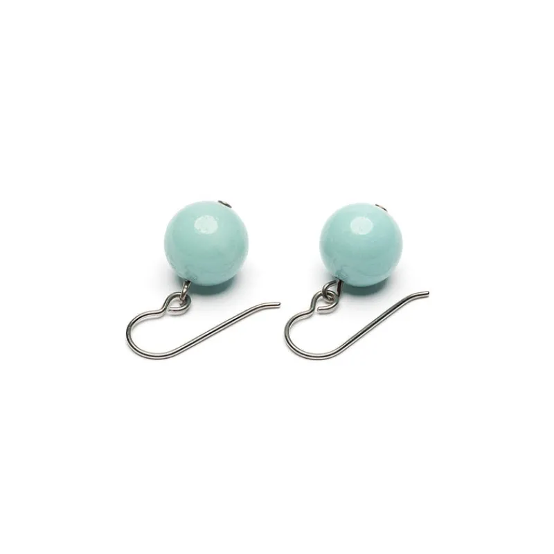 Simply Whispers Genuine Amazonite Niobium French Hook Earrings Sale