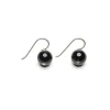 Simply Whispers Genuine Black Onyx Niobium French Hook Earrings Hot