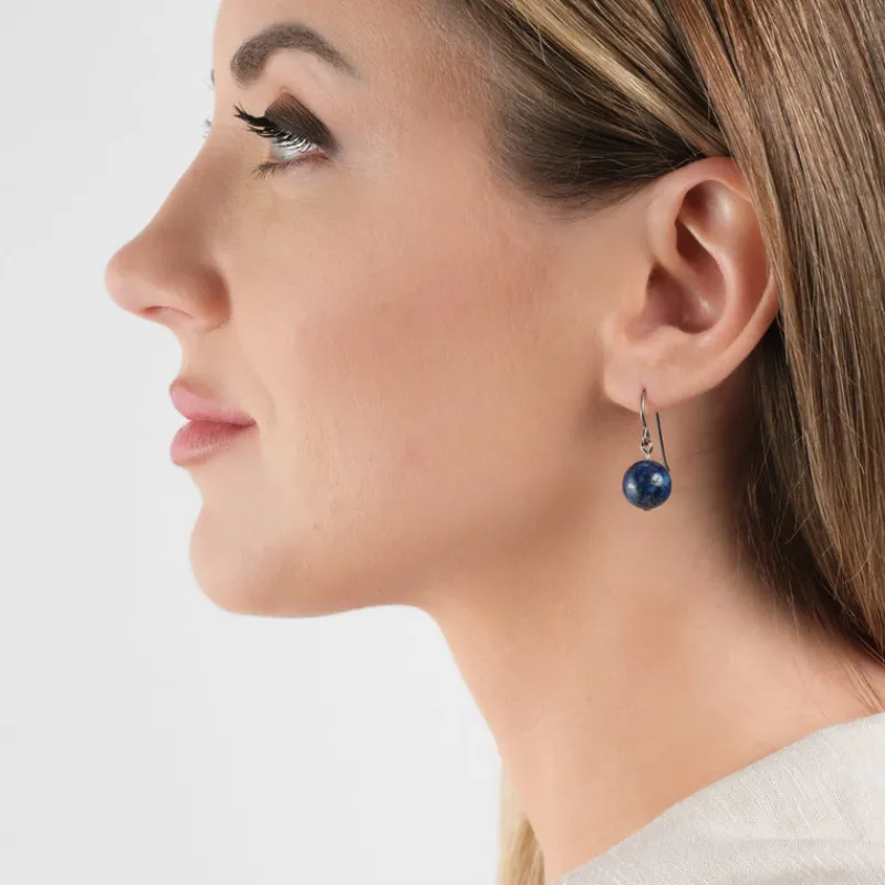 Simply Whispers Genuine Lapis Niobium French Hook Earrings Best