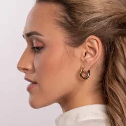 Simply Whispers Gold & Silver Chunky Hoop Earrings Best