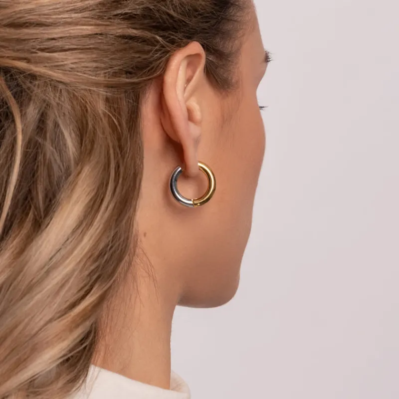 Simply Whispers Gold & Silver Chunky Hoop Earrings Best