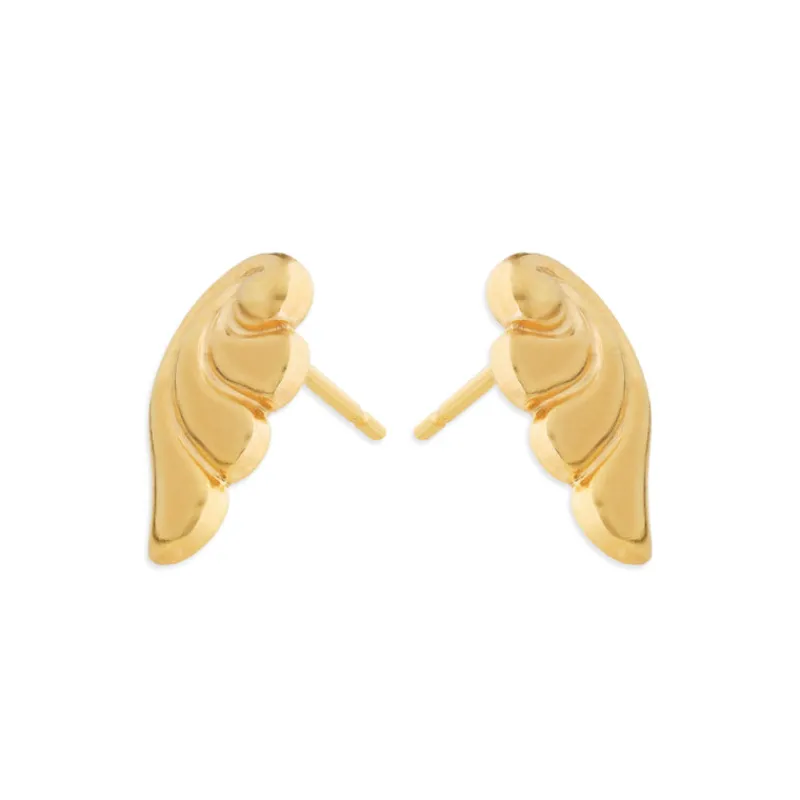 Simply Whispers Gold Angel Wings Stud Earrings Best