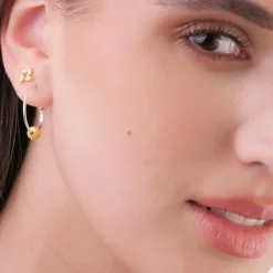 Simply Whispers Gold Bead Hoop Earrings Sale