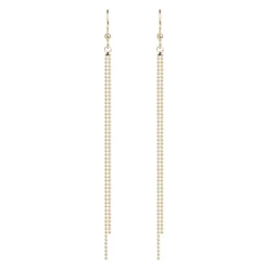 Simply Whispers Gold Bead Tassel French Hook Earrings Hot