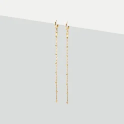 Simply Whispers Gold Chain Dangle Earrings Online