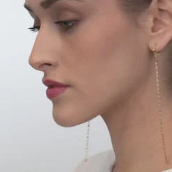 Simply Whispers Gold Chain Dangle Earrings Online