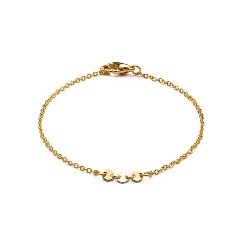 Simply Whispers Gold Coin Chain Bracelet Fashion