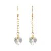 Simply Whispers Gold Crystal Hearts French Hook Earrings Discount